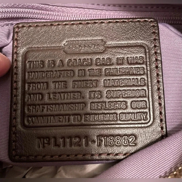 NWT Authentic Coach Signature Leather K1173  F18862 Light Brown And Dark Brown - Picture 9 of 10